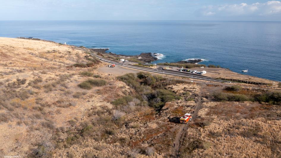 La savane du Cap La Houssaye une nouvelle fois incendiée: Les images aériennes