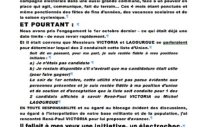 Les notes de Nassimah Dindar pour sa conférence de presse : les raisons de son soutien à RPV