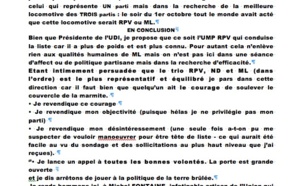 Les notes de Nassimah Dindar pour sa conférence de presse : les raisons de son soutien à RPV