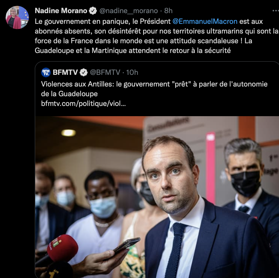 Les réactions des partis politiques nationaux à l'ouverture du débat sur l'autonomie en Guadeloupe