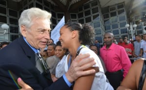 Le retour à La Réunion de Francis Collomp en images