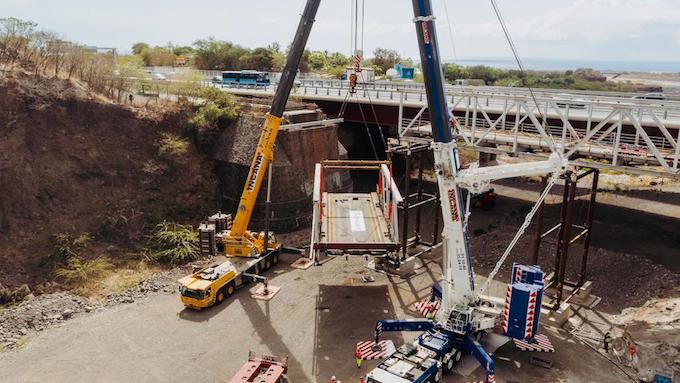 L'ancien pont de la Rivière des Galets tire sa révérence
