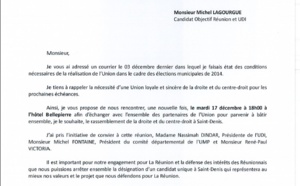 Didier Robert veut une nouvelle réunion pour l'union de la Droite à St-Denis