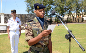 Prise d’armes du Régiment Péï du contingent du mois de décembre à Terre-Sainte