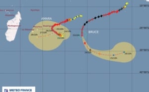 La tempête tropicale Amara à 1.280 km des côtes réunionnaises