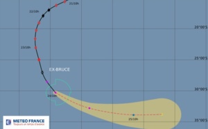 Météo : Bruce débaptisé et déclassé en dépression post-tropicale
