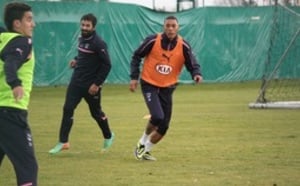 Premier entraînement de Guillaume Hoarau aux Girondins de Bordeaux
