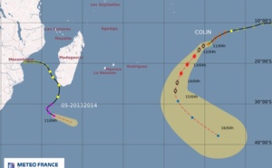 La tempête tropicale Colin se trouve à 2.735 km à l'Est de la Réunion