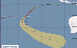 Le cyclone tropical Colin à 2.025 km des côtes réunionnaises