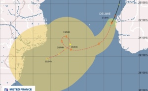 Baptisée Deliwe, la tempête tropicale modérée se trouve à 1.280km