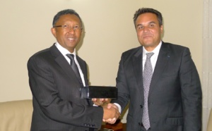 Didier Robert rencontre le nouveau président de Madagascar