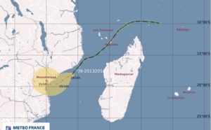 La perturbation tropicale se situe 1.720km de la Réunion