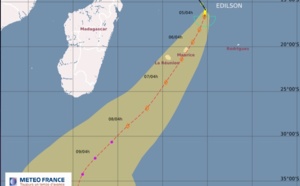 La tempête tropicale Edilson à 640km de la Réunion