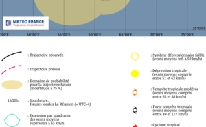Fobane, dépression subtropicale à 1.465 km de La Réunion