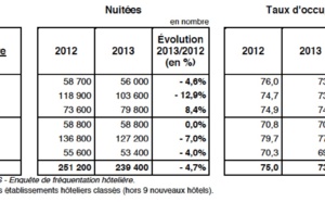 Insee : La fréquentation hôtelière recule de 3,3 % en 2013