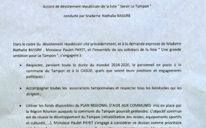 Paulet Payet signe le protocole de Nathalie Bassire