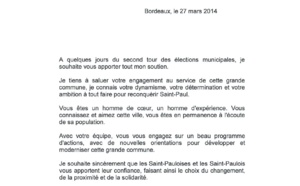 L'ancien Premier ministre, Alain Juppé, soutient Joseph Sinimalé