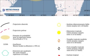 Une perturbation tropicale à 1.705 km de La Réunion