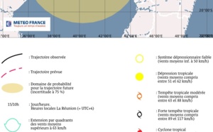Hellen, tempête tropicale modérée à 1.605 km de La Réunion