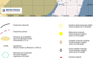Le cyclone tropical intense Hellen à 1.315 km de La Réunion