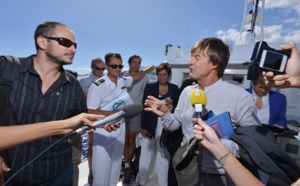 Balade en mer et visite de l'aquarium pour Nicolas Hulot