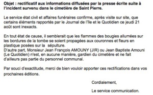 St-Pierre: Une tombe profanée dans le cimetière du front de mer