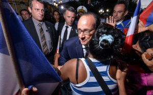 Retour en images de François Hollande à St Denis