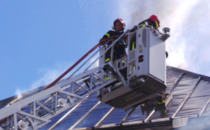 Incendie en centre-ville de Saint-Leu
