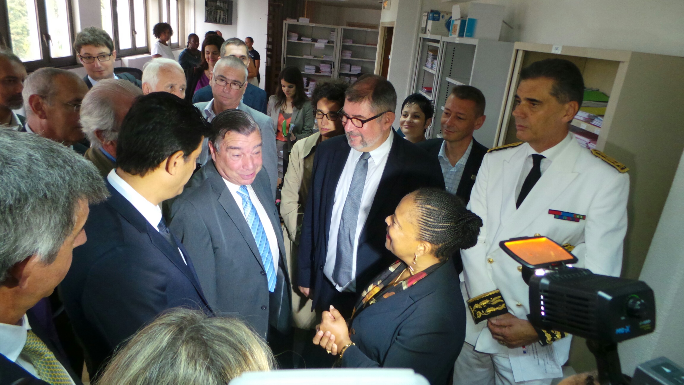 Christiane Taubira rencontre le personnel du tribunal de grande instance de St-Denis