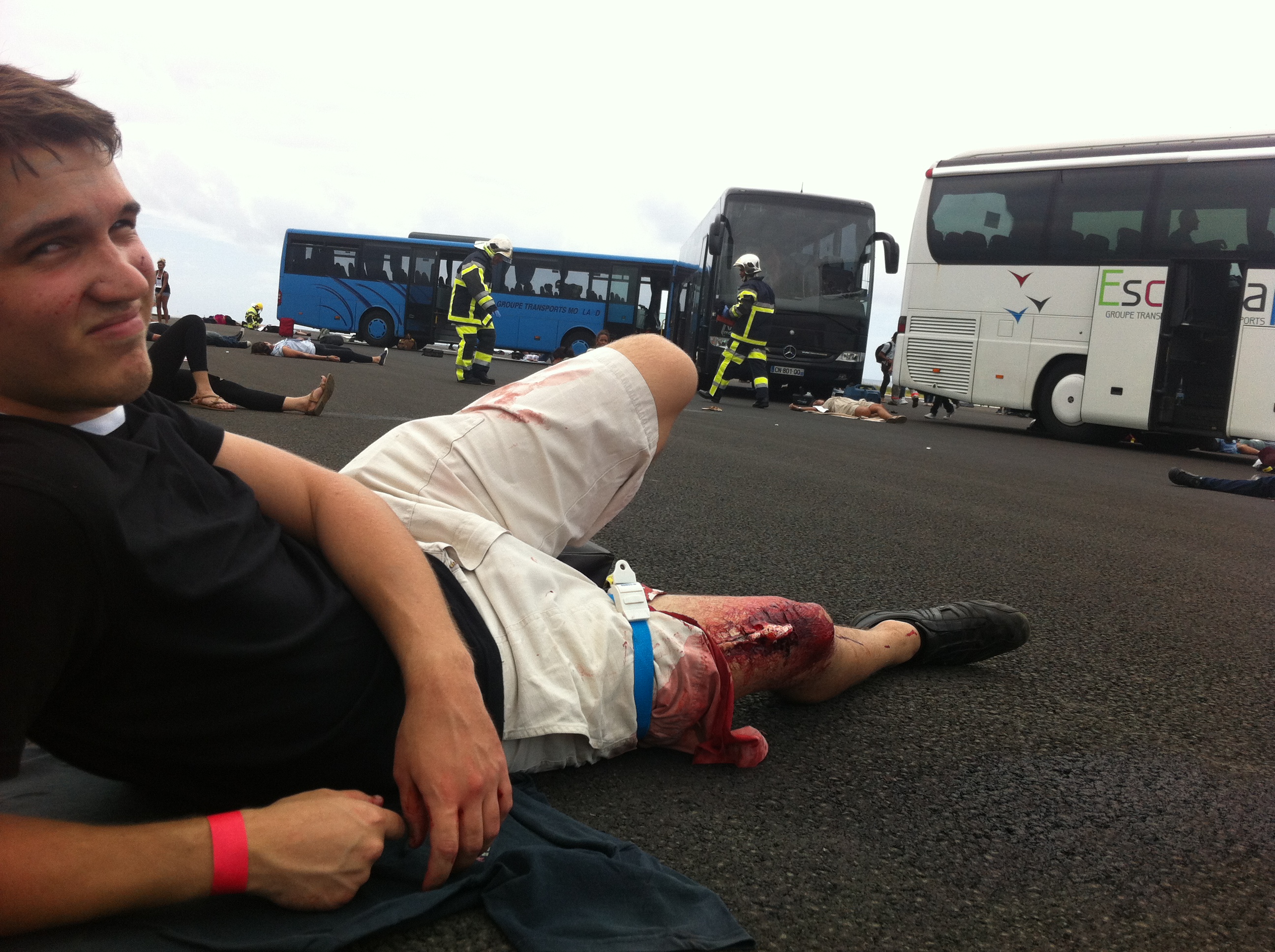 Retour en images de la simulation de crash d'avion à Gillot