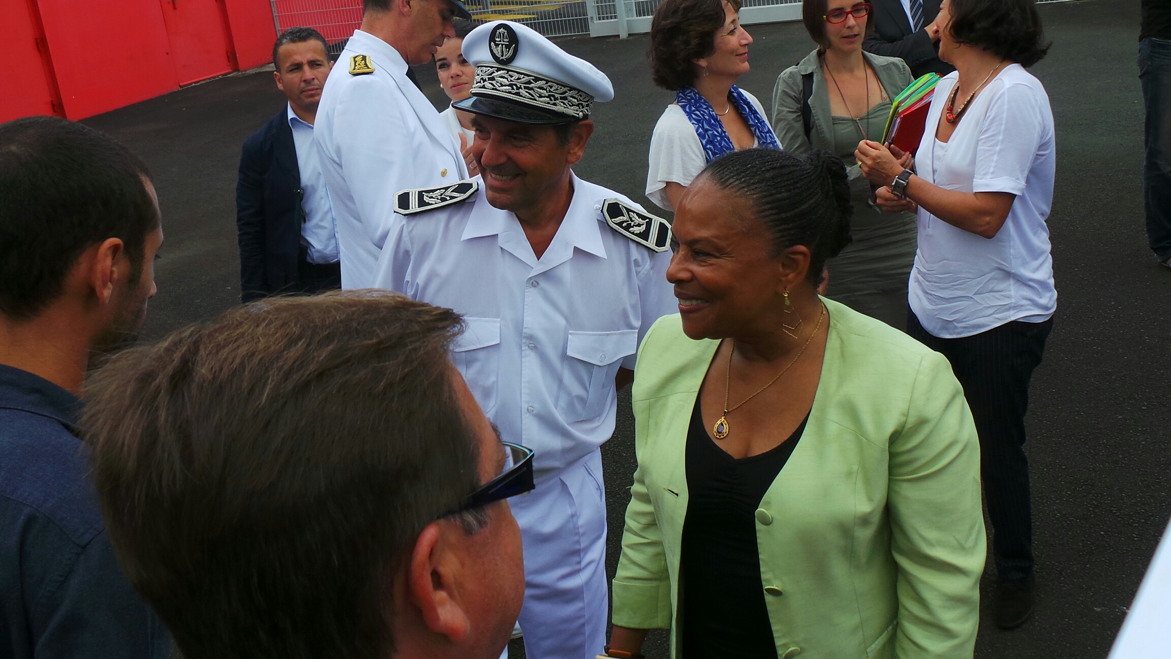 Christiane Taubira visite la prison de Domenjod