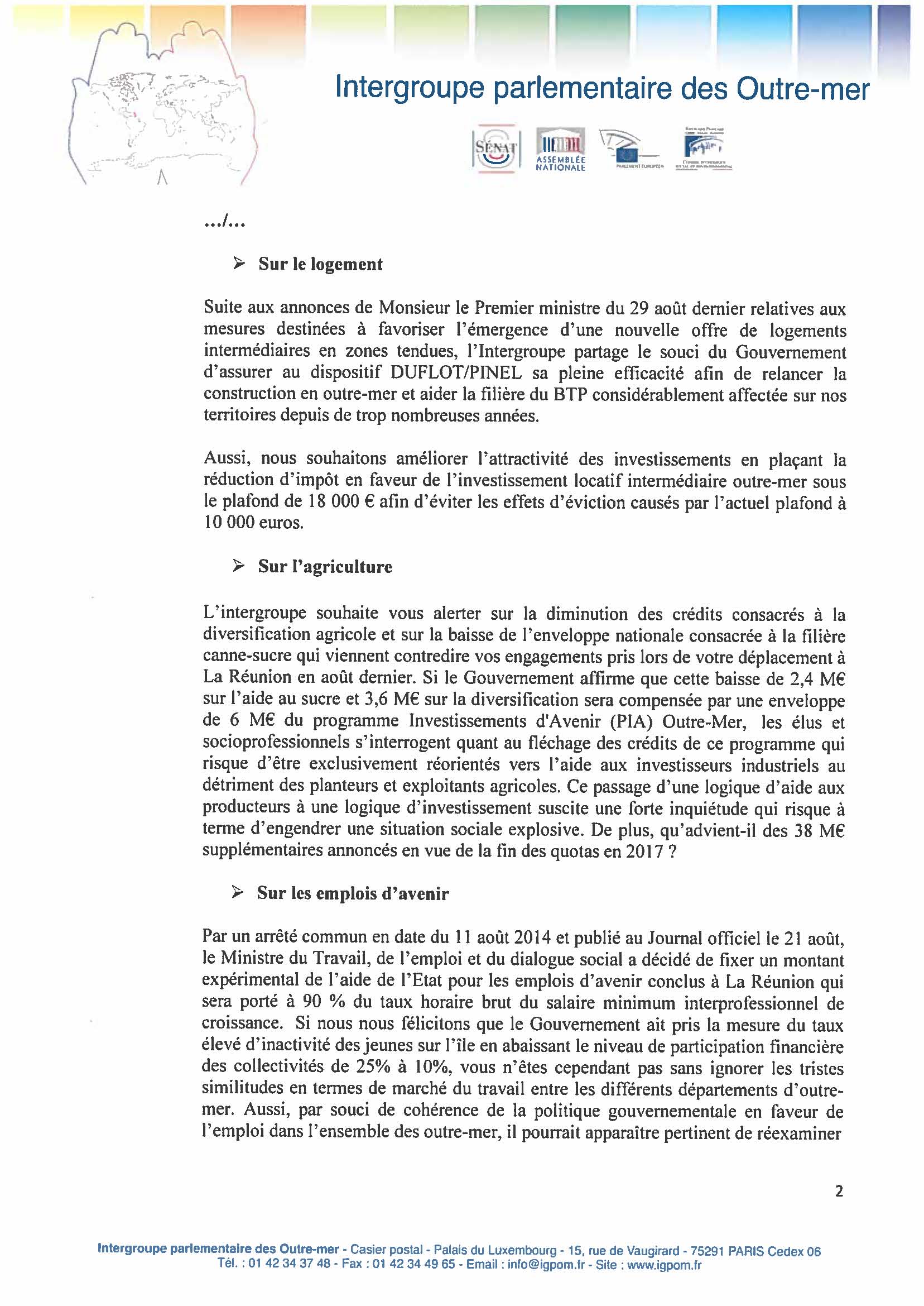 L'Outre-mer ne veut pas être oublié dans le projet de loi de finances 2015
