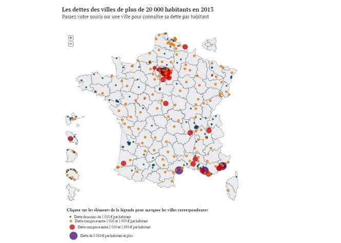 ?Les trois villes les plus endettées de La Réunion en 2013 : Ste-Marie, Le Port et St-Joseph