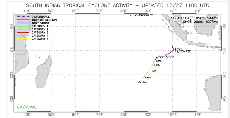Un cyclone tropical intense à 4.000 km de nos côtes