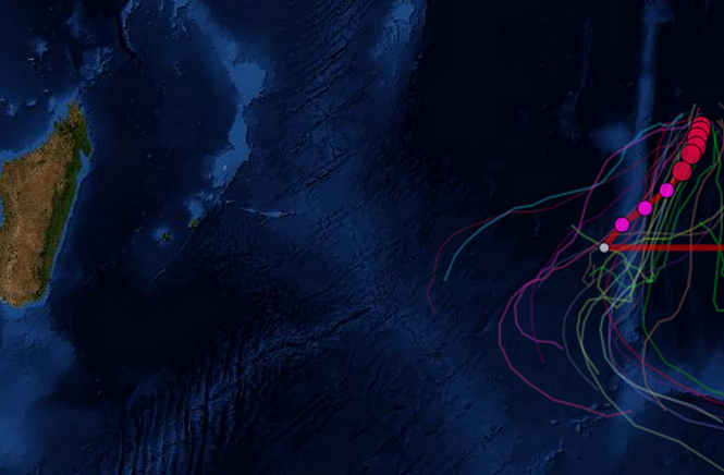 Le cyclone tropical 04-S Kate se rapproche mais s'affaiblit