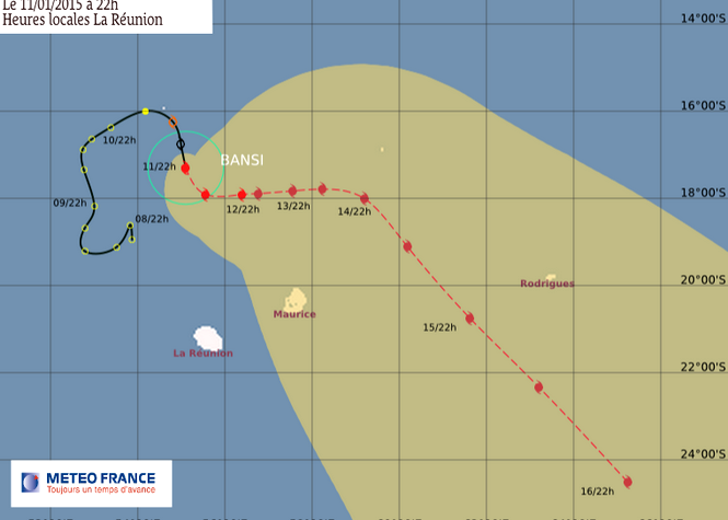 Bansi devient un cyclone tropical et se rapproche de nos côtes