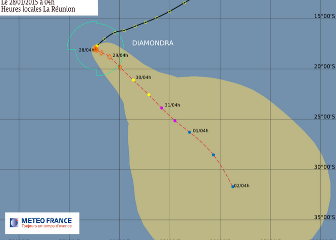 Les tempêtes tropicales Diamondra et Eunice s'éloignent