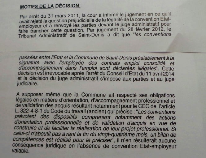 St-Denis: Des ex-employés de la mairie réclament leurs indemnités de licenciement abusif