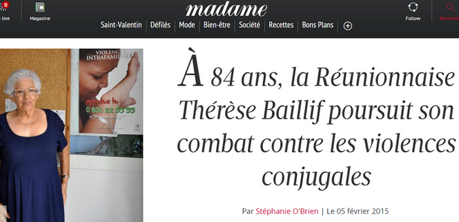 Madame Figaro consacre un article à Thérèse Baillif du CEVIF