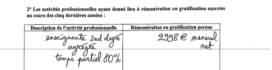 Vanessa Miranville publie sa déclaration d'intérêts