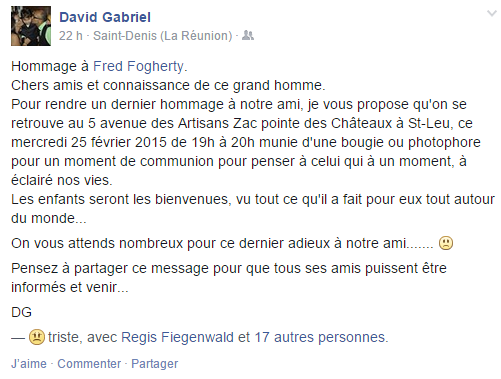 Le magicien péi Fred Fogherty est décédé, un hommage rendu ce mercredi
