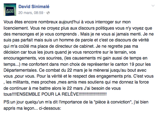 St-Paul : Quand David Sinimalé voulait échanger ses voix contre un petit boulot...