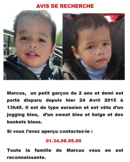 Disparition de Marcus, 2 ans: Sa famille lance un nouvel avis de recherche