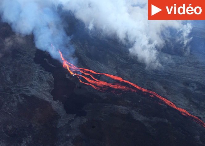 Piton de la Fournaise: Les premières images aériennes de l'éruption