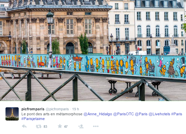 Paris: Les cadenas d'amour laissent place aux Gouzous de Jace
