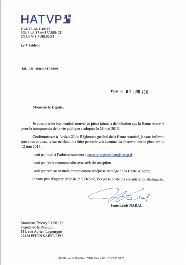 Ce que reproche la Haute autorité à Thierry Robert