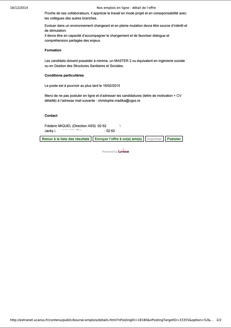Magouilles lors de l'embauche de cadres métropolitains à la Sécu ?