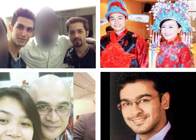 Des visages sur les disparus du vol MH370