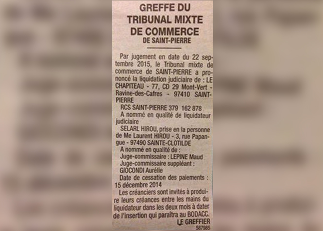 Détournements d’actifs au Chapiteau?
