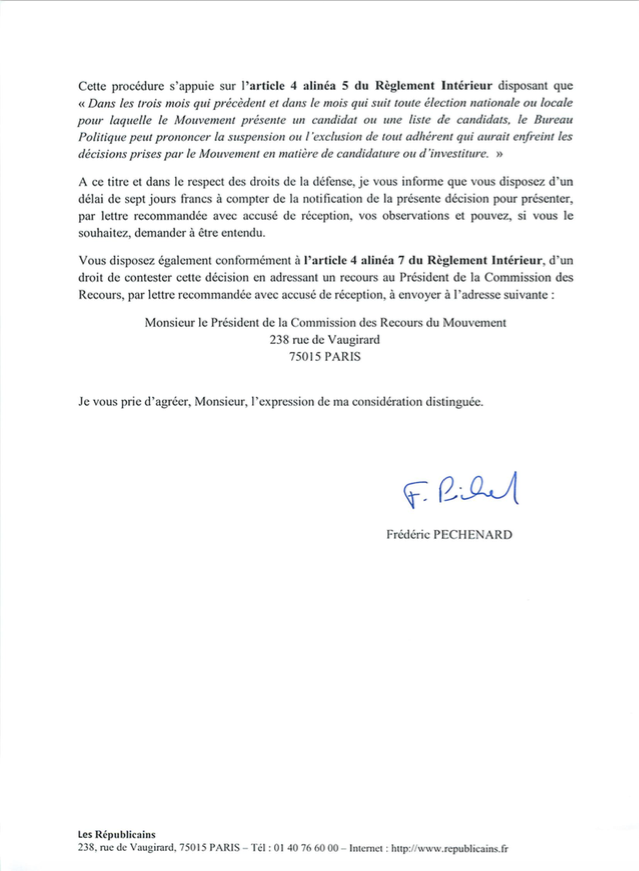 René-Paul Victoria exclu des Républicains pour